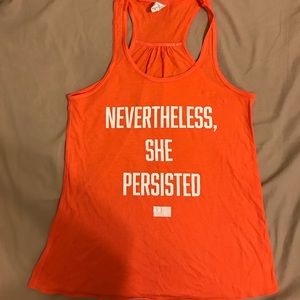 Orange graphic workout tank